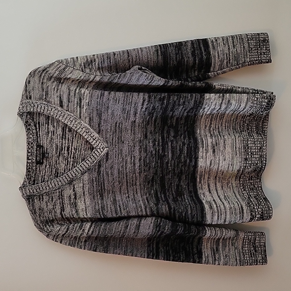 Lord & Taylor Grayscale Merino Wool Sweater, Size X-Large